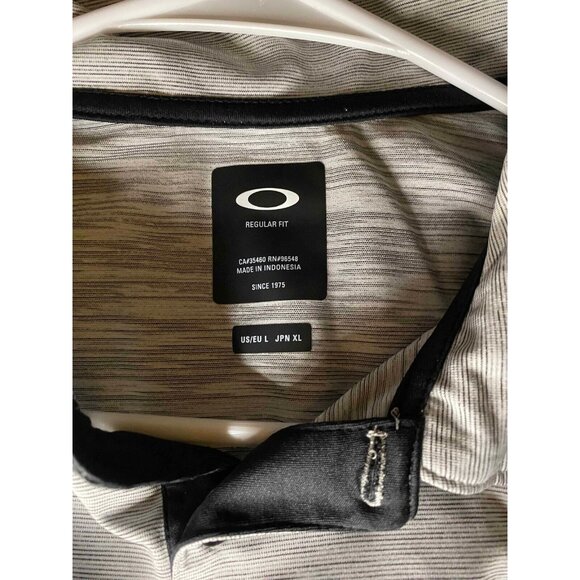 Oakley Gravity Short Sleeve Mens L Gray Polo Golf Shirt The Coeurd'Alene Resort - Picture 3 of 6